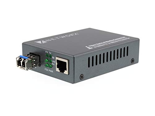 Networx® Fast Ethernet Fiber Media Converter - UTP to 100Base-FX - LC Multimode, 2km, ...