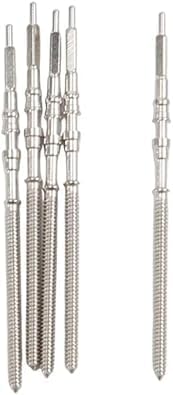 5Pcs Silver Movement Watch Steel Stem Crown Kit, Watch Parts NH35 NH36 NH38 NH39 Movement Watch Stem Spare Parts Repair Tools and Kits Watch Accessories