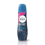 Veet Crema Depilatoria Spray Corpo, Gambe, Ascelle e Zona Bikini per Pelli Sensibili, Dermatologicamente Testata, 150 ml