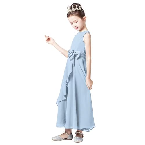 Little Juniors Girl Long Bridesmaid Dress Wedding Flower Girls Formal Pageant Party Dresses Chiffon Sleeveless4