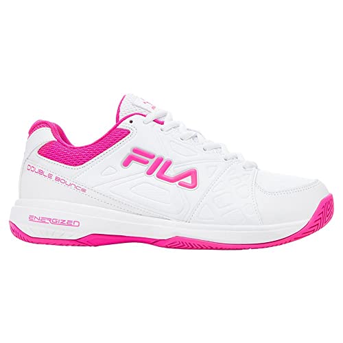 Fila Double Bounce 3 Women's Shoes (Wht/Wht/Pglo) (10)2