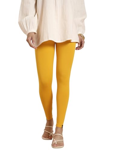 Image of TWIN BIRDS Super Stretchable Cotton Elasthane Fabric Ankle Length Leggings for Women