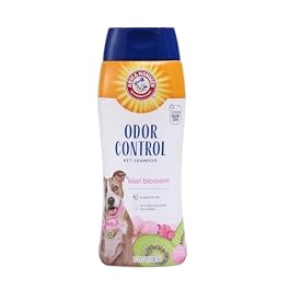 Arm & Hammer Super Deodorizing Shampoo For Dogs – Odor Eliminating Dog Shampoo For Smelly Dogs & Puppies With Arm & Hammer Baking Soda — Kiwi Blossom Scent, 20 Fl Oz,White