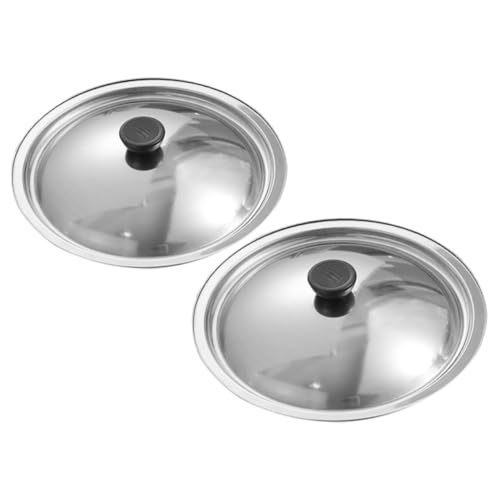 DOITOOL 2 Piezas Tapa Sartén Repuesto Acero Inoxidable Cubierta Olla Cocina Multifuncional Resistente Oxidación
