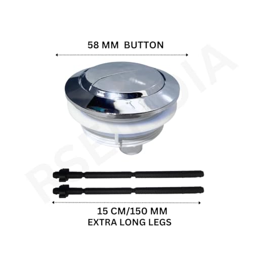 Image of crystal Water Saving toilet repairing kit Dual Flush Siphon with advance High pressure float valve With 58 mm chrome plated button For one piece flush Tank Commode