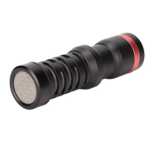 Microphone sur Caméra, Microphone D'interview Microphone Universel avec Support Antichoc pour Téléphones Intelligents, Appareils Photo Reflex Numériques et Caméscopes