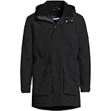 Lands' End Mens Squall Waterproof Parka Black Regular Large
