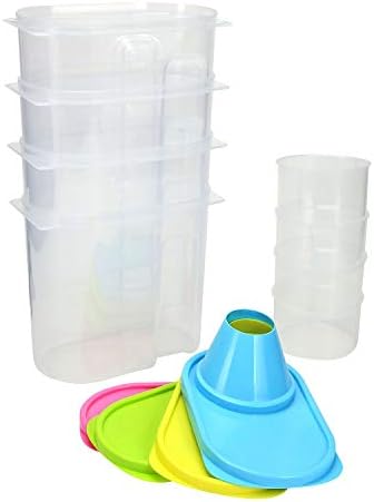 Taylor & Brown 4 Piece Set of Plastic Kitchen Storage Box Dry Food Dispenser Container 1.9L with Air Tight Lid Ideal for Cereals, Rice, Pasta and Much More