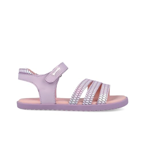 Sandales lilas Garvalín pour enfant au design écailles soigné
