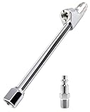 GODESON Dual Head Air Chuck, All-Metal Tire Chuck with Straight & 30° Angled, 1/4