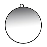 DECORNIJIA 造型師手持丸型化粧鏡 高精細リアビューミラー 軽量携帯用 ブラック プロ用日常使用