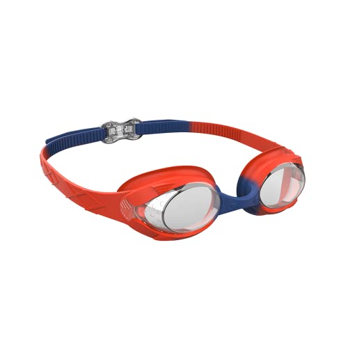 TODREMOU Swimming Goggles Kids 6-14, Red & Blue, for Girls and Boys, Suitable for Swimming Lessons, Junior and Children