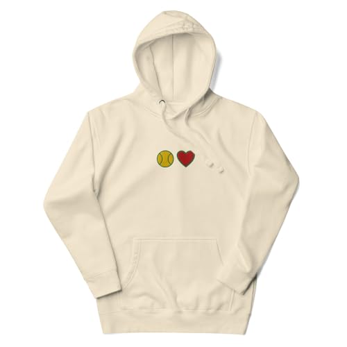 Sweat à capuche brodé tennis et os de cœur aux finitions premium XL