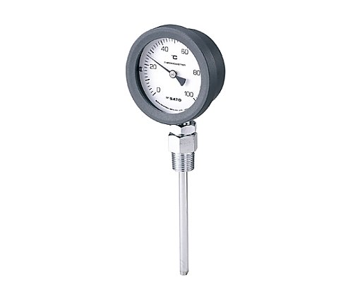 佐藤計量器製作所 バイメタル式温度計 2102-00 0〜100℃ 100mm BM-S-75P
