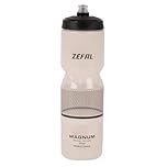 ZEFAL Magnum Large Capacity, Bicycle/Mountain Bike and Sports Water Bottle, BPA Free, Soft Water Bottle, Screw-On Lid – Made in France Cycling, Translucent, 975 ml, Single Bottle