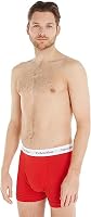 Calvin Klein Herren Boxershorts Low Rise TRUNK, 3er Pack U2664G, Ohne Eingriff, Mehrfarbig ( Mehrfarbig (I03 White/Red Ginger/Pyro Blue) ) - Large – Ansicht 3