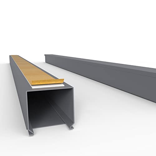 Kabelkanal Selbstklebend Pro mit Schaumklebeband, Kabelschacht 10m 40x40mm - 5x2m, Gray - Grau