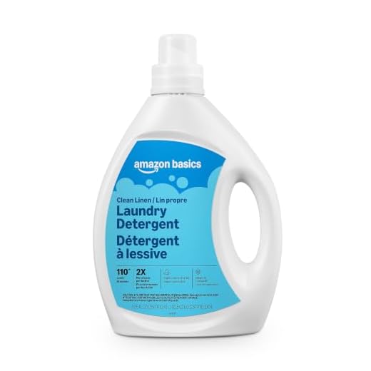 Amazon Basics Concentrated Liquid Laundry Detergent, Clean Linen, 110 loads, 82.5 Fl Oz, Packaging May Vary