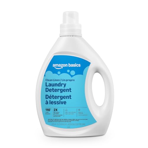 Amazon Basics Concentrated Liquid Laundry Detergent, Clean Linen, 110 loads, 82.5 Fl Oz, Packaging...