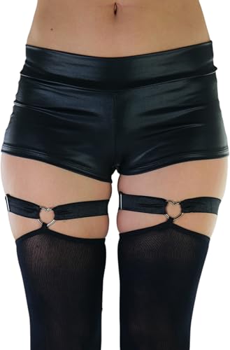 Image of ToBeInStyle Women's Opaque Closed Toe Thigh Highs With Attached Garters