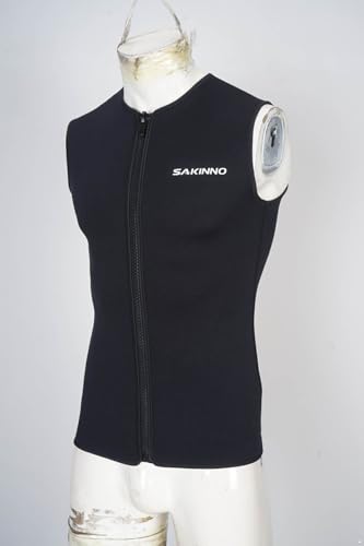 Chaqueta Chaleco de Hombre 3mm Neopreno para Buceo y Deportes Acuáticos Sin Mangas con Cierre miniatura 3