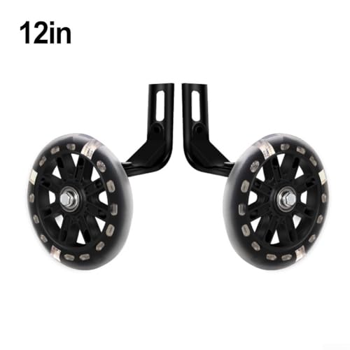 Ruedas de Entrenamiento para Bicicleta con Luces LED Intermitentes, Estabilizadores Silenciosos de PU para Bicicletas de 14, 16 y 20 Pulgadas, Ruedas Auxiliares Anchas Anti-volcadura, 16 pulgadas miniatura 7