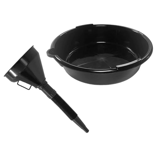 NITAGO Bandeja Coletora de óleo com Funil, Bandeja Coletora de óleo, Estabilizador de Lubrificante para Carro E Caminhão, Bandeja Coletora de óleo de 6,5 L
