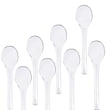 200 Stück Plastiklöffel | Ideal für Dessertschalen und Desserts | Wiederverwendbares, robustes Plastikbesteck für den Aperitif | 200 Löffel für Ihren Geburtstag oder fürs Camping | 12,5 cm Minilöffel