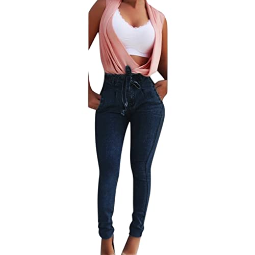 Jeans-Damen-Loose-Straight-Leg-Jeans-Palazzo-Hose-Damen-Sommer-Sommerhose-Damen-Baggy-Hose-Damen-Laessige-Denim-Stretchhose-waagerechte-Damenhose-mit-hoher-Schnuerung-Jeanshosen-Herren-Jack
