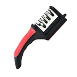 HOODANCOS Affilacoltelli Manuale a Fasi per Coltelli e Forbici Affilatore Compatto Portatile in Acciaio per Lame da Cucina Accessorio Professionale per Rinnovare Bordi e Angoli