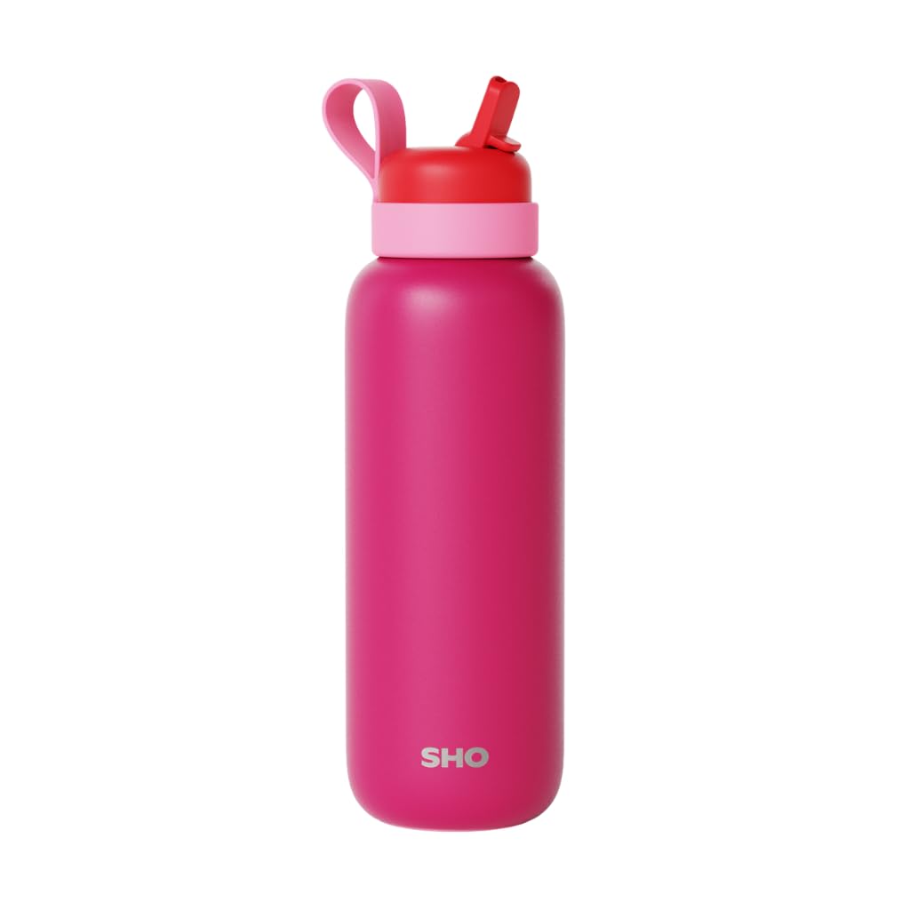 SHO Newt Insulated Stainless Steel Water Bottle (Cherry Charge, 500ml) — image 1