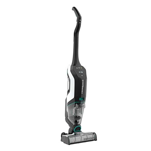 Bissell, 2554 CrossWave Cordless Max All in One Wet-Dry Vacuum Cleaner and Mop for Hard Floors and Area Rugs, Black/Pearl White with Electric Blue Accents