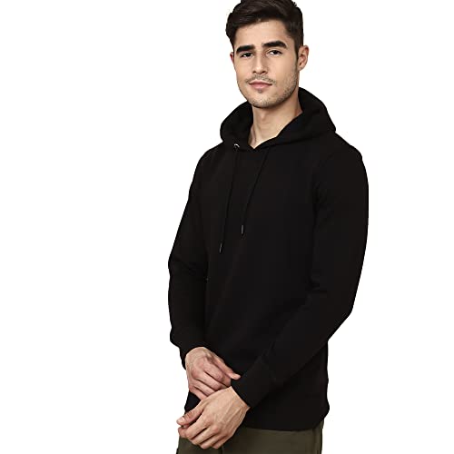 Image of Free Authority Men's Full Sleeve Solid Hooded Sweatshirt