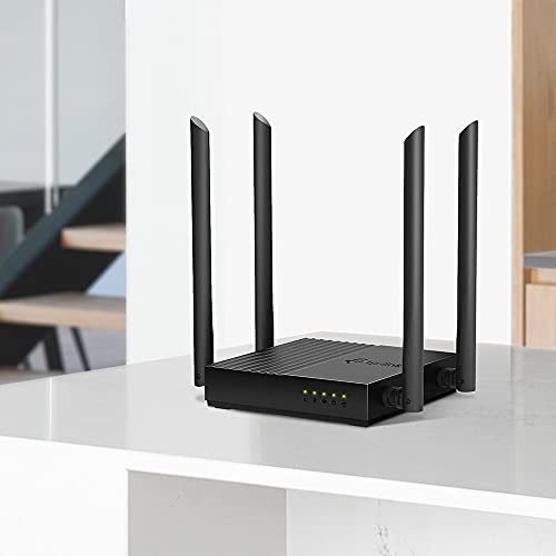 TP-Link Archer C64 AC1200 Dual-Band Gigabit Wi-Fi Router, Wireless Speed up to 1200 Mbps, 4×LAN Ports, 1.2 GHz CPU, Advanced Security with WPA3, MU-MIMO, Beamforming, Black 8 31f8Z0JtgAS