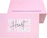 RXBC2011 Thank you Cards you are the Heart of my business Cards Package Insert for online business Pack of 500