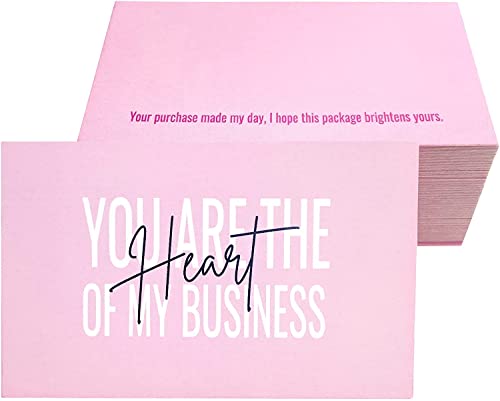RXBC2011 Thank you Cards you are the Heart of my business Cards Package Insert for online business Pack of 500