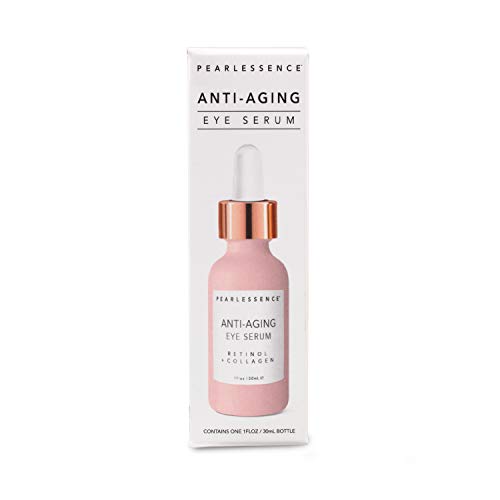 Pearlesssence Anti-Aging Eye Serum (Retinol + Collagen) - Helps Reduce Fine Lines & Wrinkles | Gentle & Lightweight Formula | Plumps & Tightens | Made In Usa & Free (1Oz) #TOP3