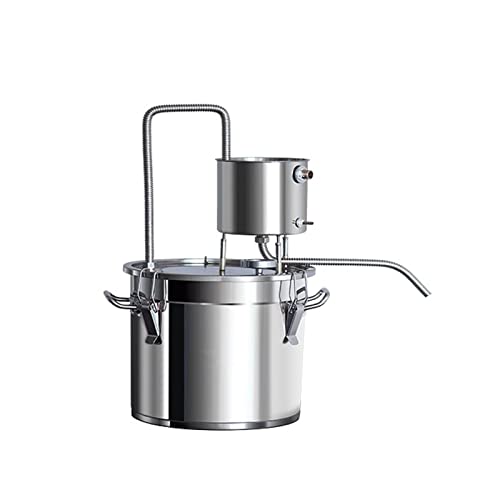 Distillatore Moonshine da 12 Litri, Distillatore di Alcool con Termometro Elettronico, Alambicco per Fermentazione del Vino Fermo Liquori Alcol Olio Essenziale Distillatore d'Acqua Kit Birra Fatta i