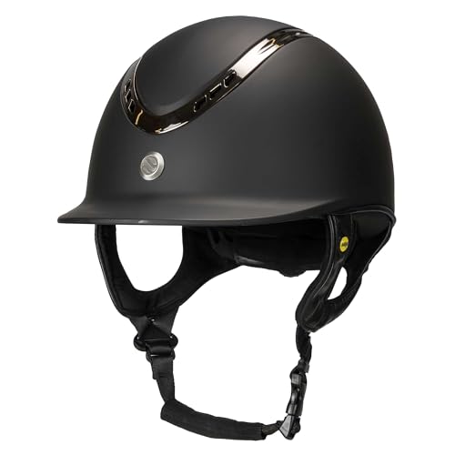 Casque d'équitation EQ3 Pardus Noir Smooth pour vos sorties et concours