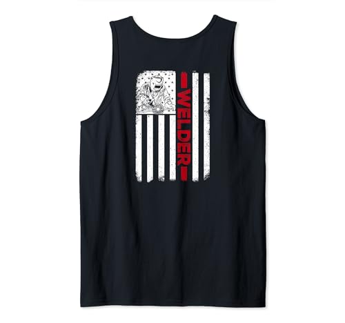 Welder's Vintage USA American Flag Patriotic Welding Welder Camiseta sin Mangas