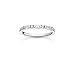 Produktbild THOMAS SABO schmaler Ring mit Zirkonia Steinen in Rund- und Baguette-Schliff, 925 Sterlingsilber, Ringgröße 54, TR2348-051-14-54