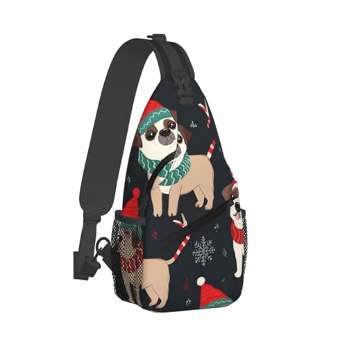 Sling bag unisex negro para viaje y senderismo miniatura 7
