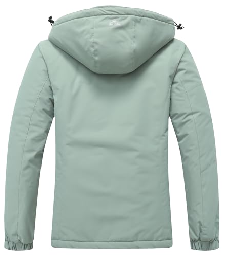 Image of MOERDENG Women's Waterproof Ski Jacket Warm Winter Coat Hooded Snowboarding Jacket Snow Coat