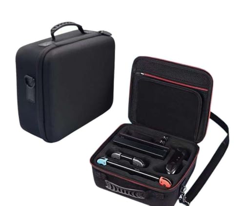 Case Para Nintendo Switch e OLED, Bolsa Rígida Premium com Compartimentos para Dock, Controles, Jogos e Acessórios, Ideal Para Viagem, Resistente à Água e Impactos