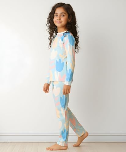 Image of Anthrilo Pure Cotton Printed Pyjama Set for Girls | Sleepwear | Night Suit, Night Wear | Long Sleeves T-Shirt & Pyjama | Regular Wear | 0-14 Years