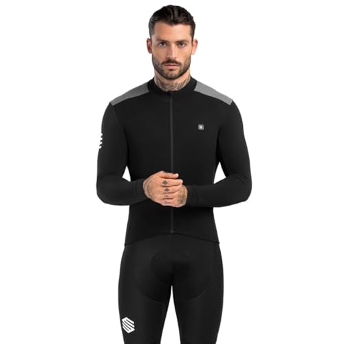 SIROKO Maillot Ciclismo térmico SRX M4 Fleet Moss Negro M