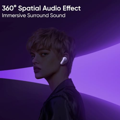 Image of for Buds Air 7 Compatible with Realme 12.4mm Dynamic Bass Drivers,52Hrs Playtime, 52dB Hybrid ANC, 45ms Low Latency, 360 Spatial Audio, Hi-Res LHDC, IP55 Dust & Water Resistant, BT v5.4-Purple