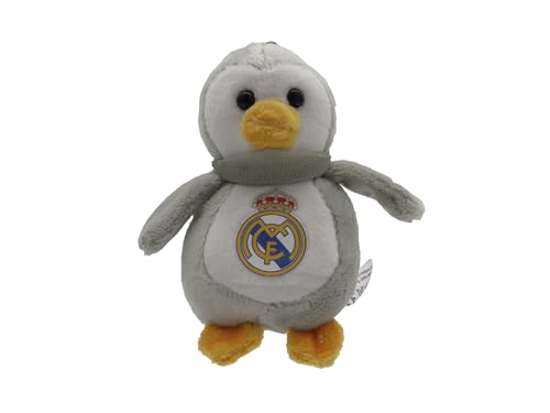 CYPBRANDS Real Madrid, Llavero, Llaves, Colgante Mochila, Peluche, Pingüino, Multicolor, Producto Oficial