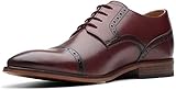 Bostonian Men's Lamont Cap Oxford, Burgundy Leather, 9