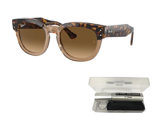 Ray-Ban RB298SF Sunglasses Bundle: RB 298SF MEGA HAWKEYE 1292M2 Mega Hawkeye Havana On Transpa and Eyewear Cleaning Kit2